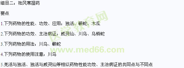 2013年中醫(yī)助理醫(yī)師《中藥學》考試大綱