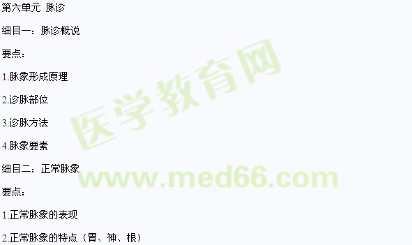 2013年中醫(yī)助理醫(yī)師《中醫(yī)診斷學(xué)》考試大綱