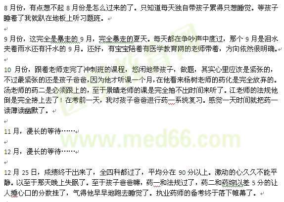 2015我的執(zhí)業(yè)藥師之路——一路有你(學(xué)員代碼:13751858649)