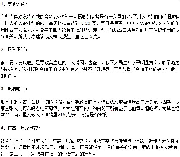哪些習慣會引起高血壓疾病