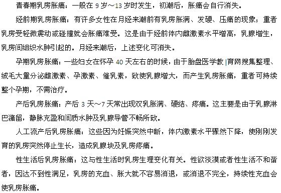 女性應該了解的六種乳房脹痛類型