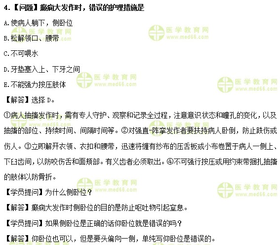 醫(yī)學(xué)教育網(wǎng)中級主管護師：《答疑周刊》2019年第3期