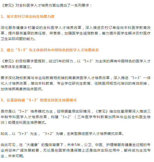 【醫(yī)學(xué)專業(yè)推薦】三大部門聯(lián)合發(fā)文，這7大醫(yī)學(xué)專業(yè)要火了！