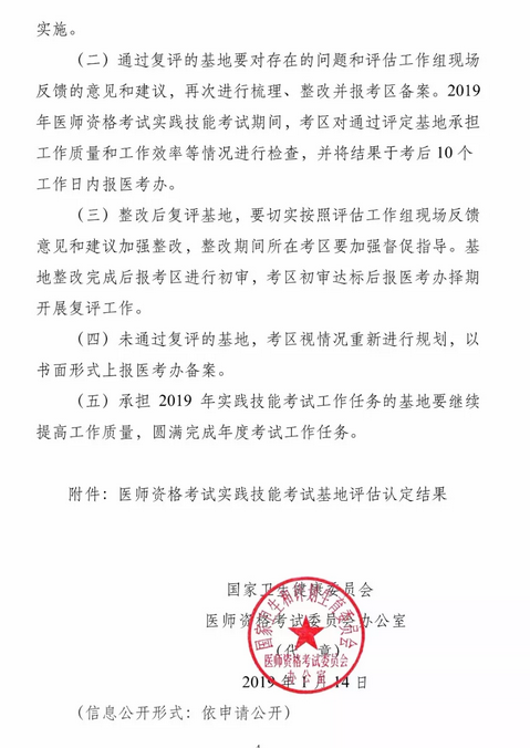 國家醫(yī)師資格考試實踐技能考試基地復(fù)評