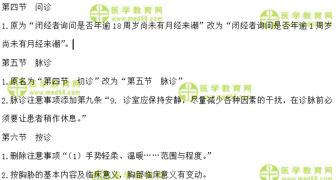 中醫(yī)執(zhí)業(yè)醫(yī)師實(shí)踐技能教材變動(dòng)1 中醫(yī)執(zhí)業(yè)醫(yī)師實(shí)踐技能教材變動(dòng)1