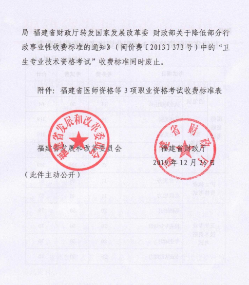 福建省醫(yī)師資格等3項職業(yè)資格考試收費標準3 福建省醫(yī)師資格等3項職業(yè)資格考試收費標準3