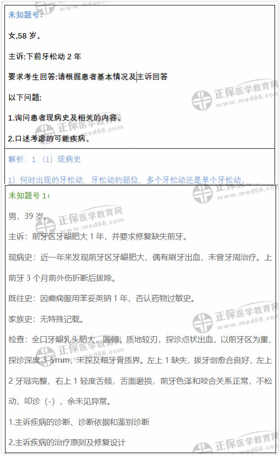 口腔技能題 口腔技能題