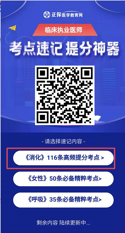 臨床執(zhí)業(yè)醫(yī)師考點速記 臨床執(zhí)業(yè)醫(yī)師考點速記