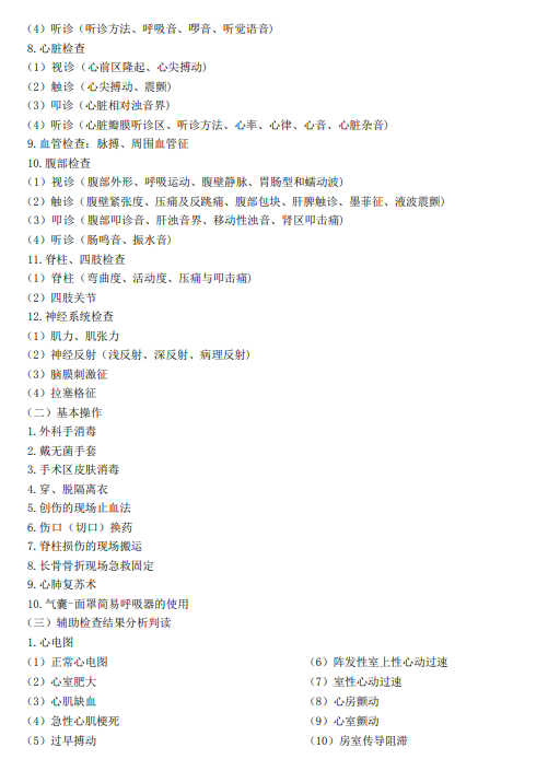 2020中醫(yī)助理實(shí)踐技能考試大綱3 2020中醫(yī)助理實(shí)踐技能考試大綱3