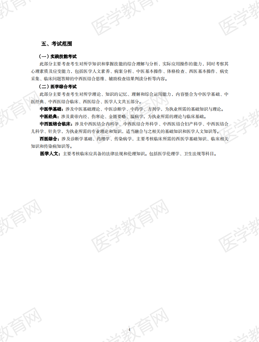 中西醫(yī)執(zhí)業(yè)醫(yī)師考試大綱2020版_03 中西醫(yī)執(zhí)業(yè)醫(yī)師考試大綱2020版_03