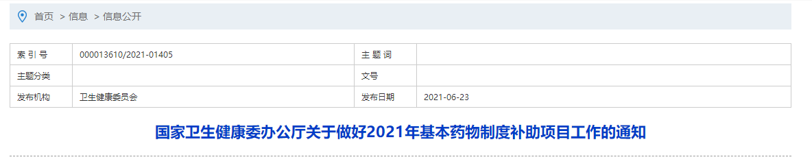 基本藥物制度補助 基本藥物制度補助