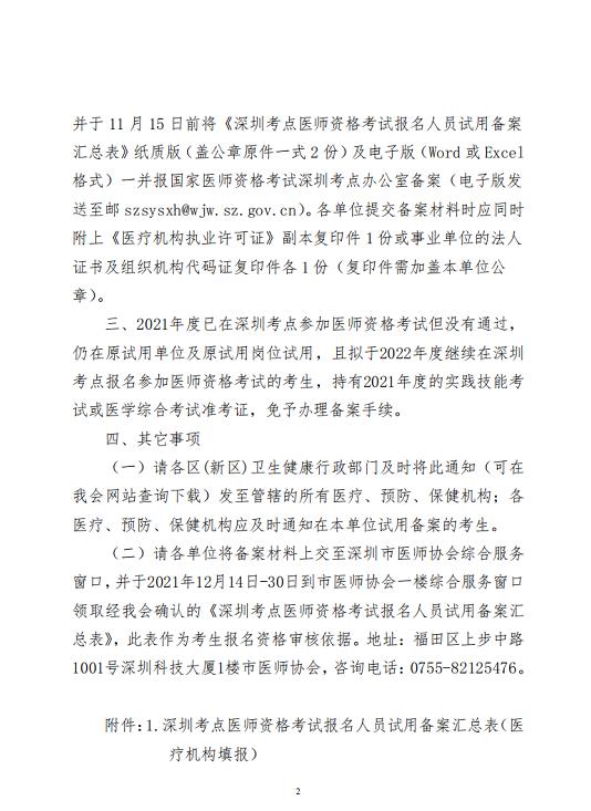 關(guān)于做好深圳考點(diǎn)2022年國家醫(yī)師資格考試報(bào)名備案工作的通知2 關(guān)于做好深圳考點(diǎn)2022年國家醫(yī)師資格考試報(bào)名備案工作的通知2
