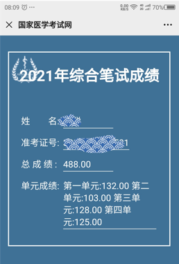 醫(yī)師成績 醫(yī)師成績