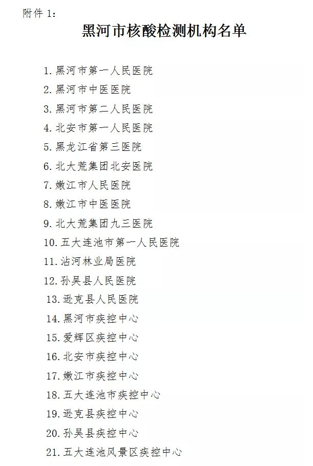 黑河核酸檢測(cè)單位 黑河核酸檢測(cè)單位