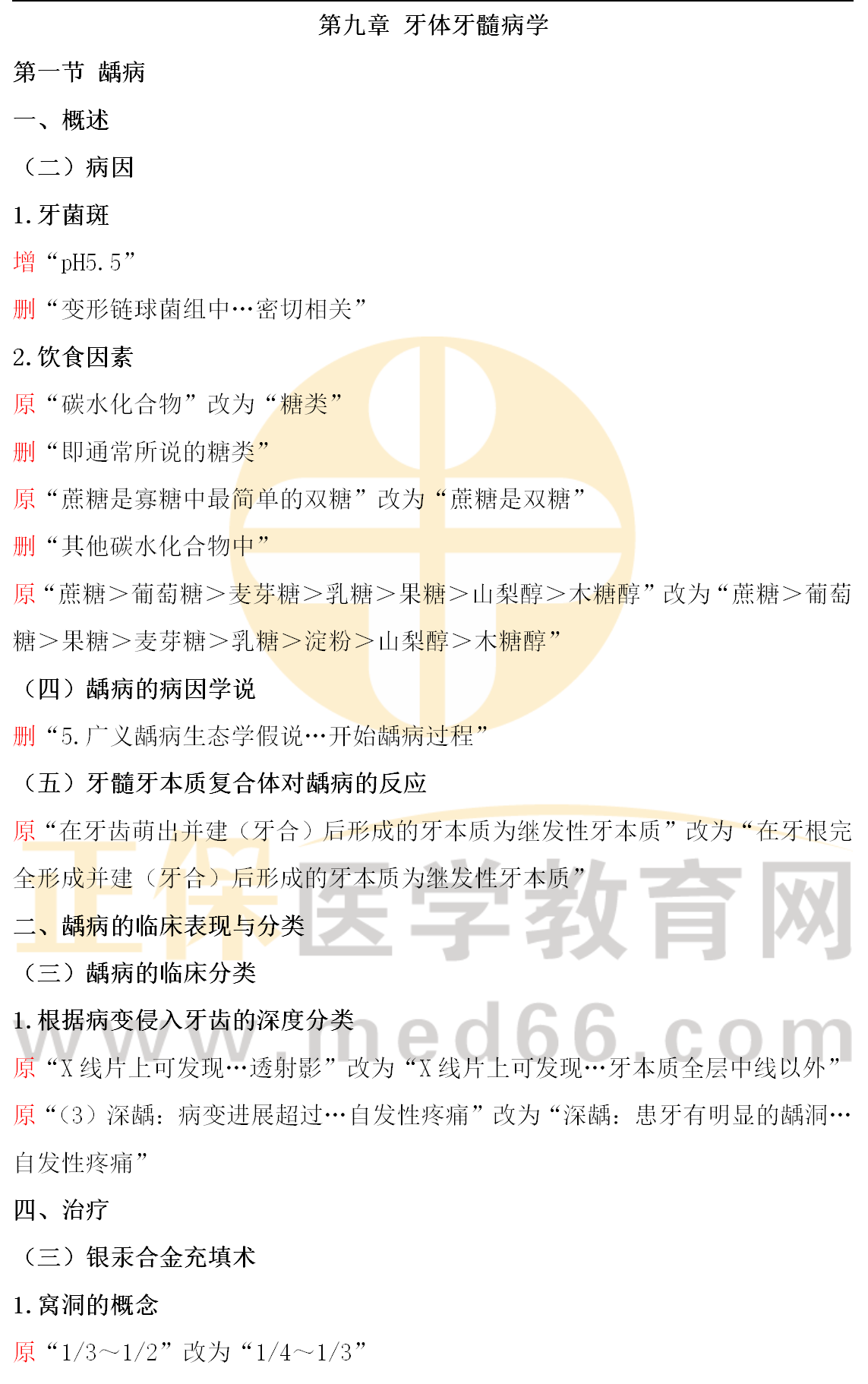 2022年口腔執(zhí)業(yè)助理醫(yī)師《醫(yī)學(xué)綜合指導(dǎo)用書》教材變動(dòng)匯總_09 2022年口腔執(zhí)業(yè)助理醫(yī)師《醫(yī)學(xué)綜合指導(dǎo)用書》教材變動(dòng)匯總_09