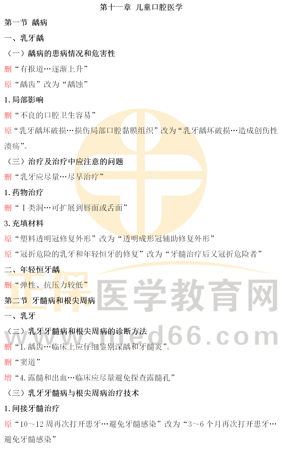 2022年口腔執(zhí)業(yè)助理醫(yī)師《醫(yī)學(xué)綜合指導(dǎo)用書》教材變動(dòng)匯總_13 2022年口腔執(zhí)業(yè)助理醫(yī)師《醫(yī)學(xué)綜合指導(dǎo)用書》教材變動(dòng)匯總_13