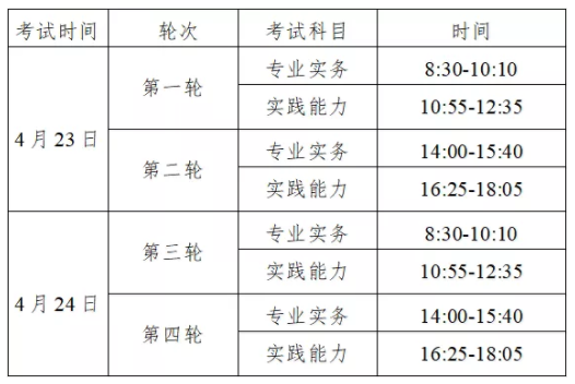 具體考試時間安排 具體考試時間安排