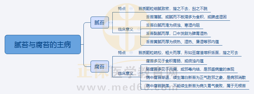 2.膩苔與腐苔的主病 2.膩苔與腐苔的主病