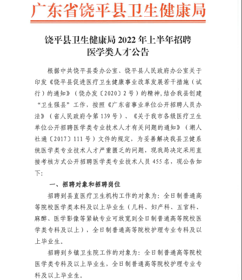 招聘公告 招聘公告