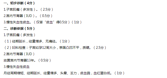 病例分析題 病例分析題