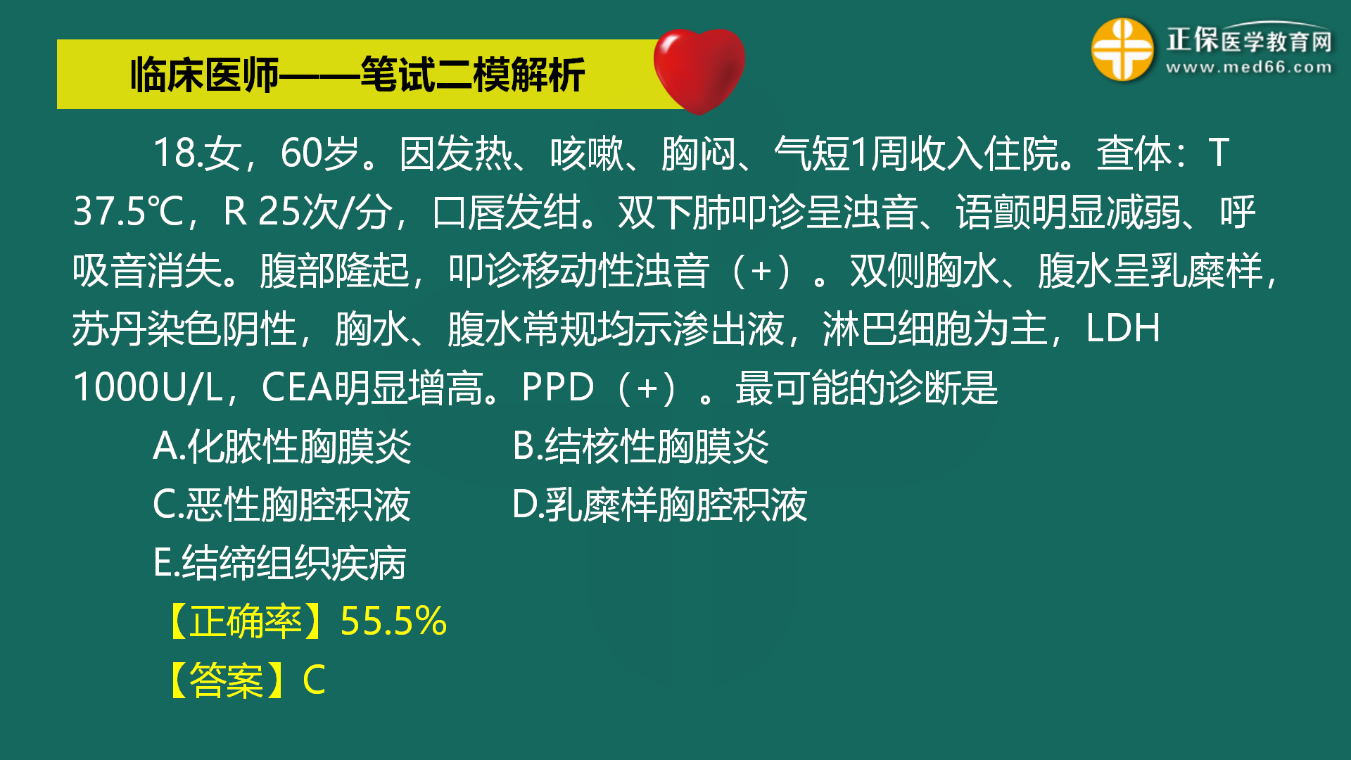 直播:2022年臨床醫(yī)師-筆試二模解析直播-馬蘊(yùn)琦 (20) 直播:2022年臨床醫(yī)師-筆試二模解析直播-馬蘊(yùn)琦 (20)