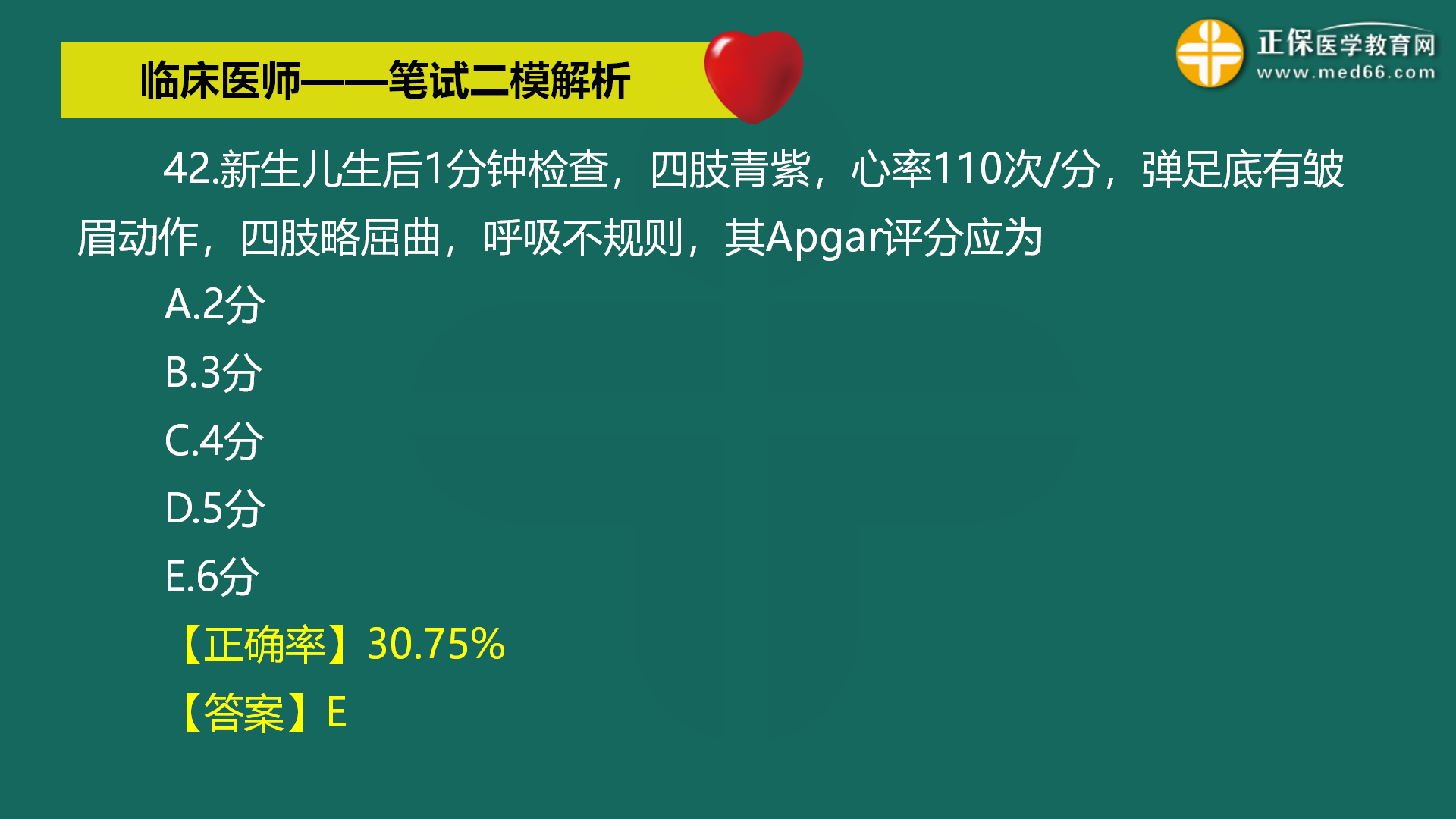 直播:2022年臨床醫(yī)師-筆試二模解析直播-馬蘊琦 (44) 直播:2022年臨床醫(yī)師-筆試二模解析直播-馬蘊琦 (44)