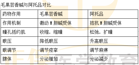 毛果蕓香堿與阿托品對(duì)比 毛果蕓香堿與阿托品對(duì)比