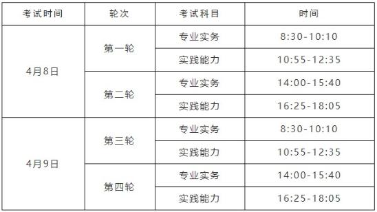 考試時(shí)間及科目 考試時(shí)間及科目