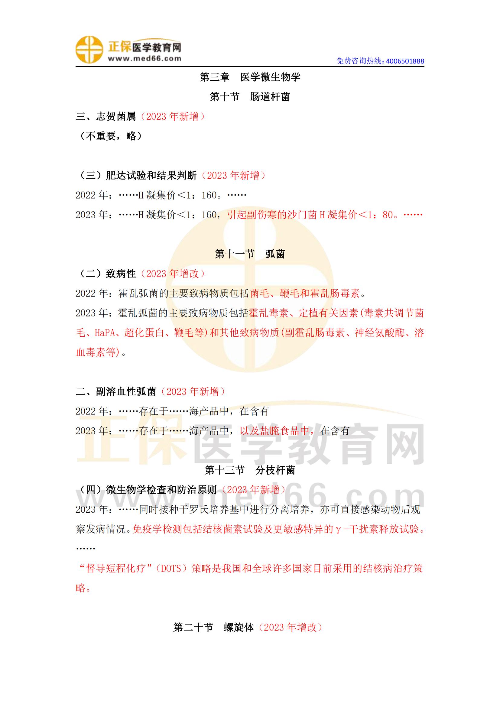 3.2023年公衛(wèi)執(zhí)業(yè)醫(yī)師《醫(yī)學(xué)微生物學(xué)》變動(dòng)匯總_00 3.2023年公衛(wèi)執(zhí)業(yè)醫(yī)師《醫(yī)學(xué)微生物學(xué)》變動(dòng)匯總_00
