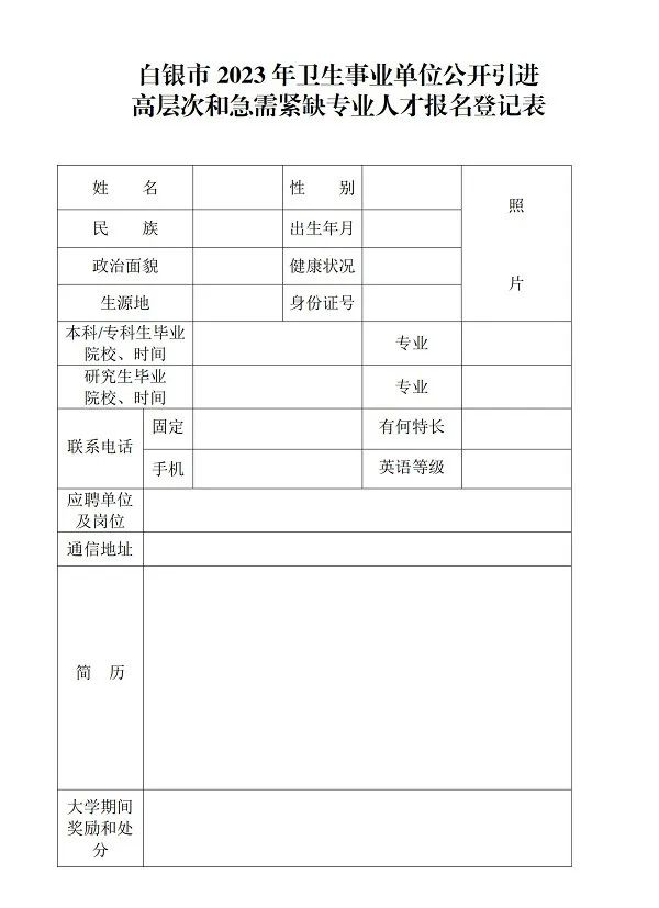 報名表 報名表