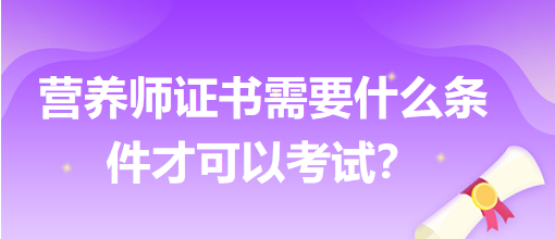營養(yǎng)師證書需要什么條件才可以考試？
