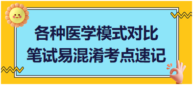 各種醫(yī)學(xué)模式對比-2023鄉(xiāng)村助理醫(yī)師筆試易混淆考點速記 各種醫(yī)學(xué)模式對比-2023鄉(xiāng)村助理醫(yī)師筆試易混淆考點速記