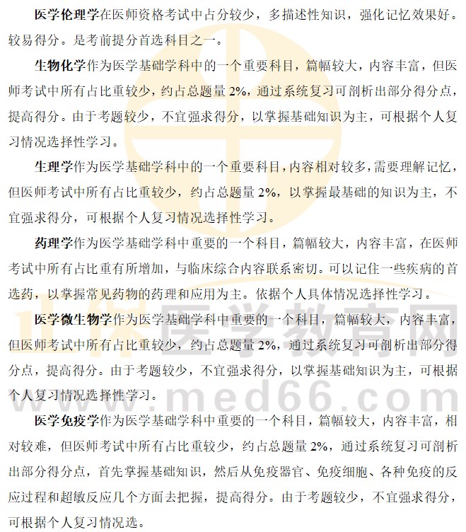 2024公衛(wèi)執(zhí)業(yè)醫(yī)師各科目復習技巧3 2024公衛(wèi)執(zhí)業(yè)醫(yī)師各科目復習技巧3