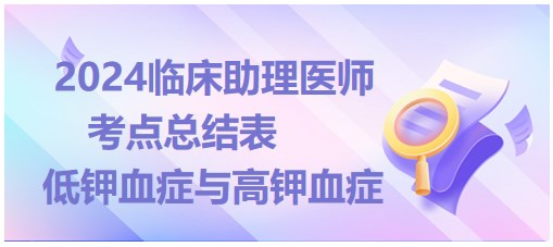 低鉀血癥與高鉀血癥 低鉀血癥與高鉀血癥