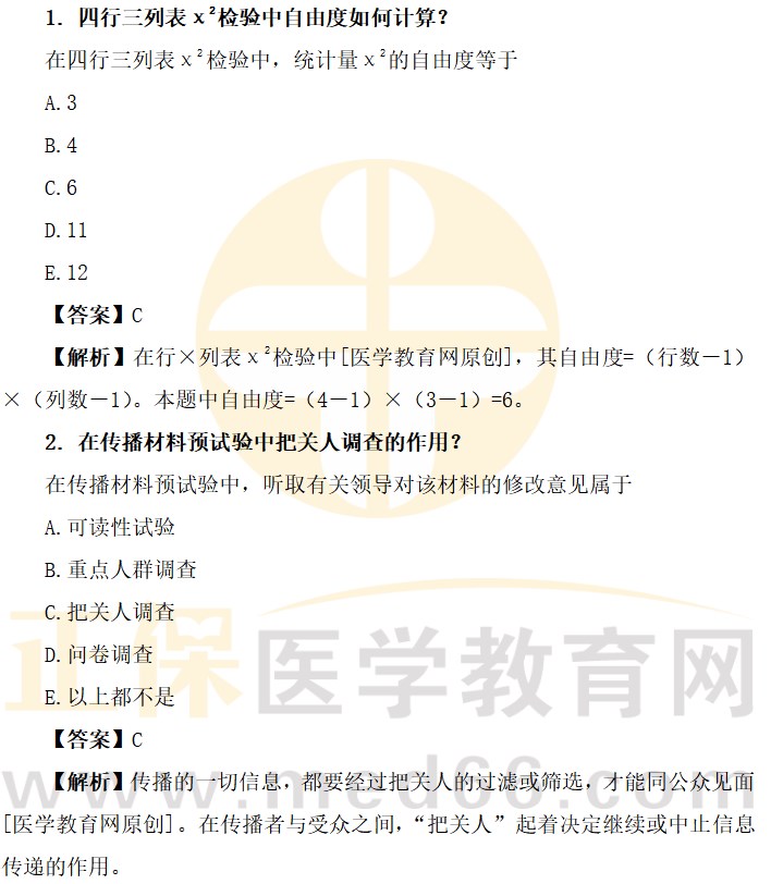 2024公衛(wèi)執(zhí)業(yè)醫(yī)師答疑周刊第四期 2024公衛(wèi)執(zhí)業(yè)醫(yī)師答疑周刊第四期