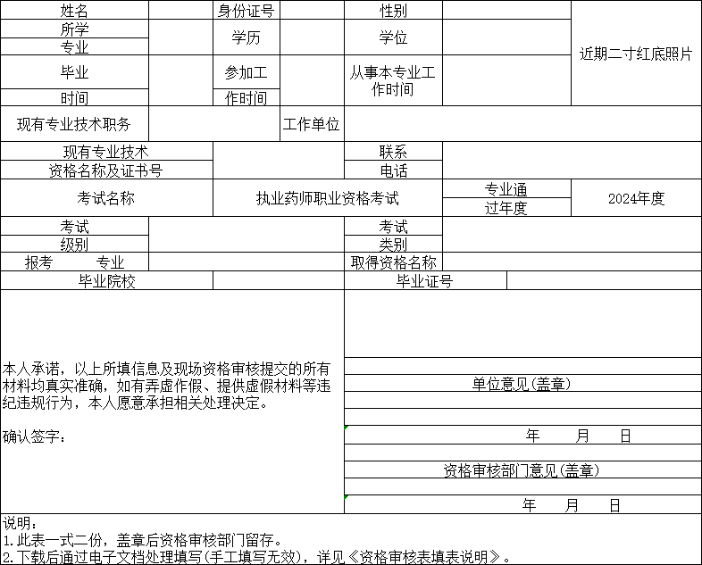 資格核查表 資格核查表