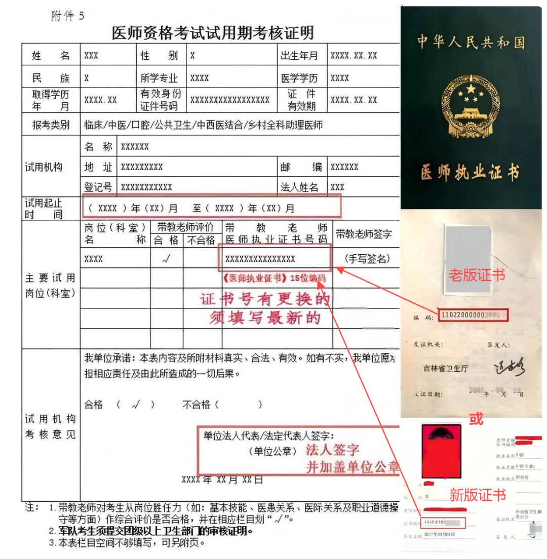 醫(yī)師資格考試試用期考核證明 醫(yī)師資格考試試用期考核證明