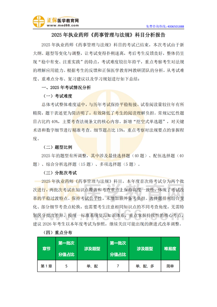 2025年執(zhí)業(yè)藥師《藥事管理與法規(guī)》考題研究報告_00.png
